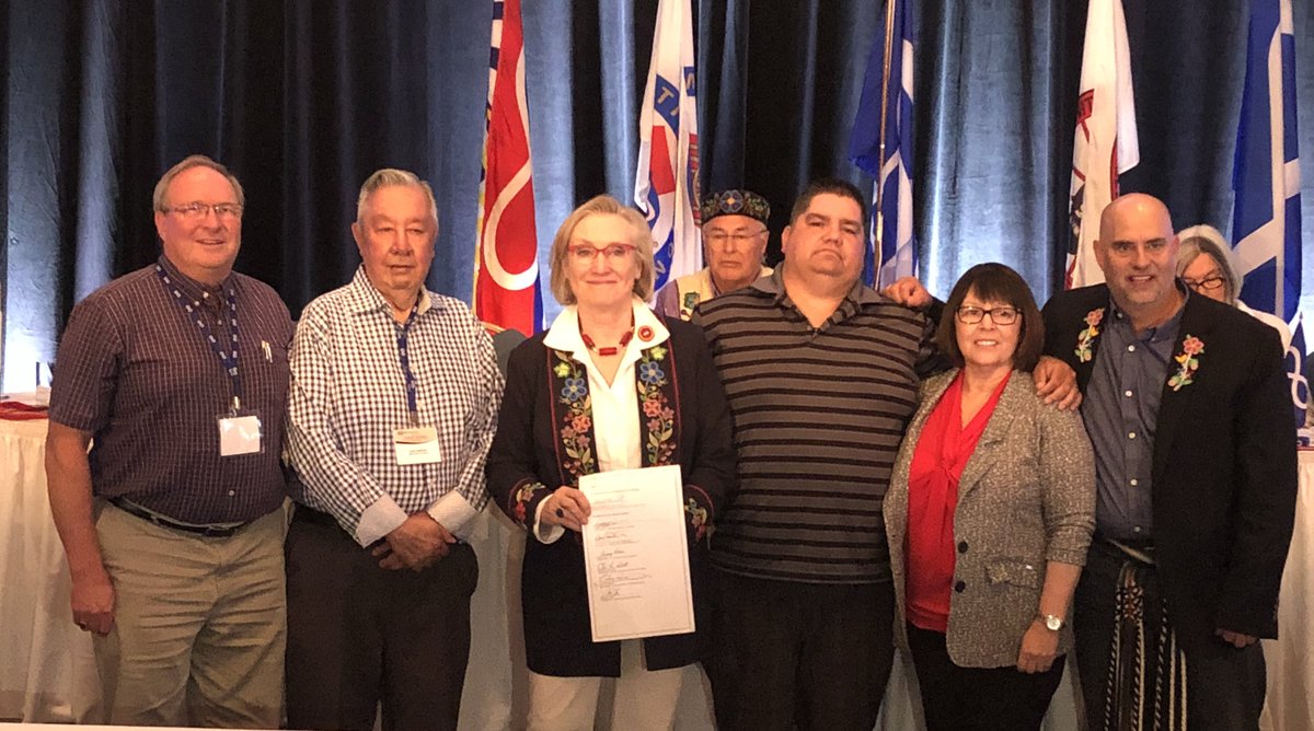 willgoodon's tweet photo. We have just witnessed the signing of the Metis Nation - Canada Housing Accord at our National Assembly in Saskatoon. @MNC_tweets @MBMetis_MMF https://t.co/L9B2kGGc3O