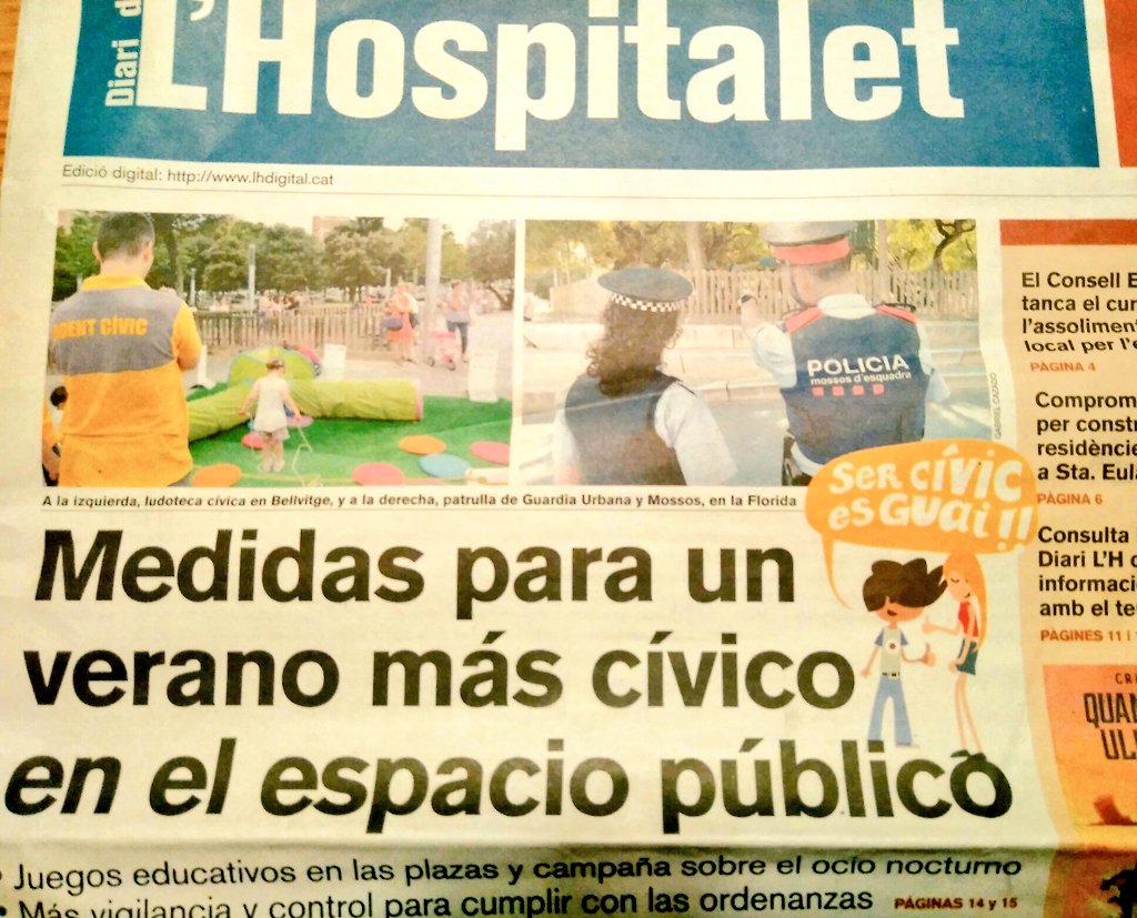 ignasiescudero's tweet photo. Els dispositius de control social, en portada. Ludoteca i patrulla per regular la convivència.
#SerCivicÉsGuai #askete https://t.co/hEPMjA34bt