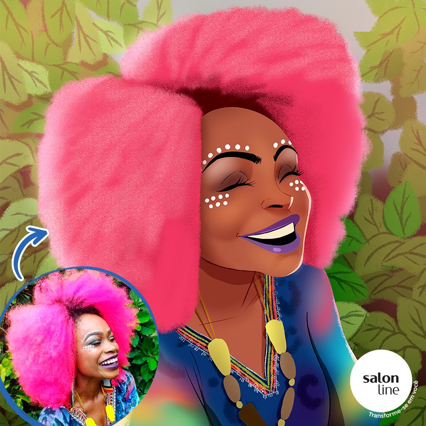SalonLineBrasil's tweet photo. A Luane Carenina ARRASOU, então segura essa ilustração linda dela que nós fizemos! Vocês nos marcaram com a #transformesesl em muitas imagens cheias de poder e cabelón, e esse amor entre nós e a beleza de todas vocês vai sempre estar aqui, viu?! 😉 O que você achou da ilustra? ❤ https://t.co/3R3GSvpzId