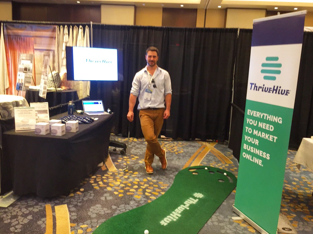 thrivehive's tweet photo. Hey #ASIDEXP attendees! Come visit Jake in the Learning Lounge! Hit a hole in one and learn how you can take home a Google Home Mini. We can’t wait to meet you. ⛳️ https://t.co/FCp1nOAYCD