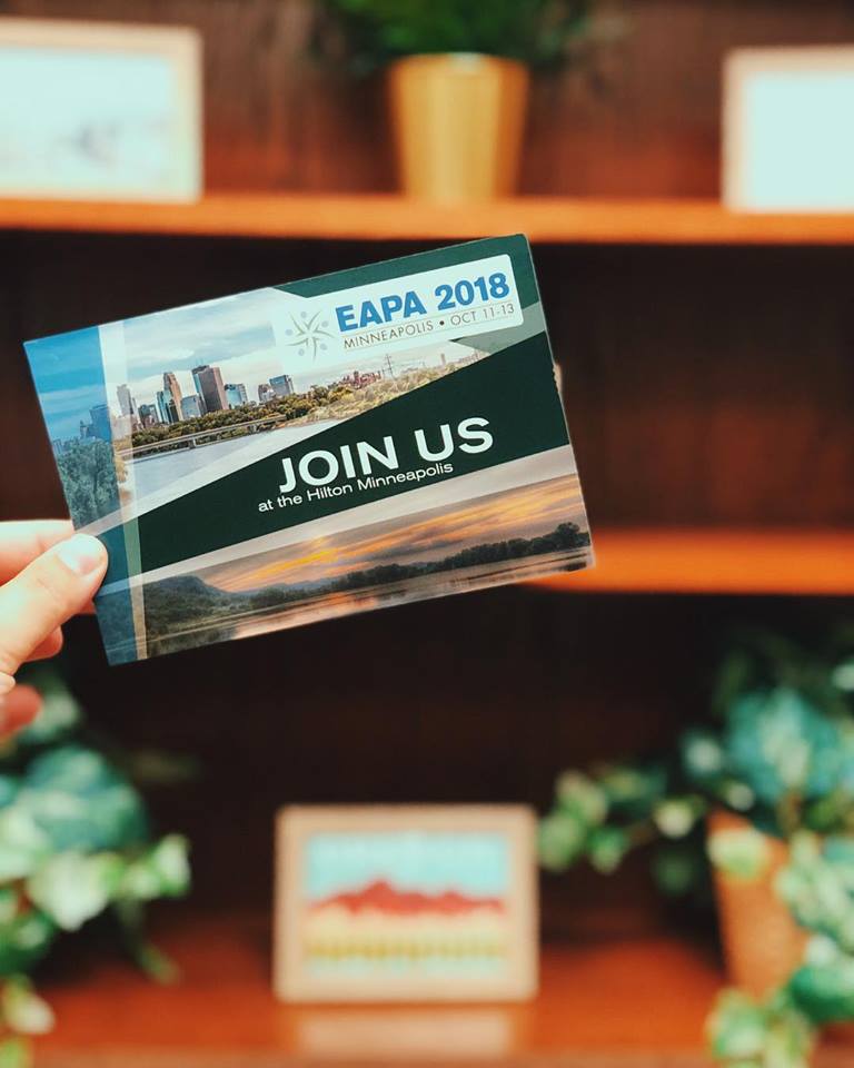 EAPA's tweet photo. Coming soon to your mailbox! A happy reminder to join us for EAPA 2018 in Minneapolis, Minnesota! Register today: https://t.co/I0l1fd3Z5H

#EAPA #EAPAConference https://t.co/39S6Xjk9PN