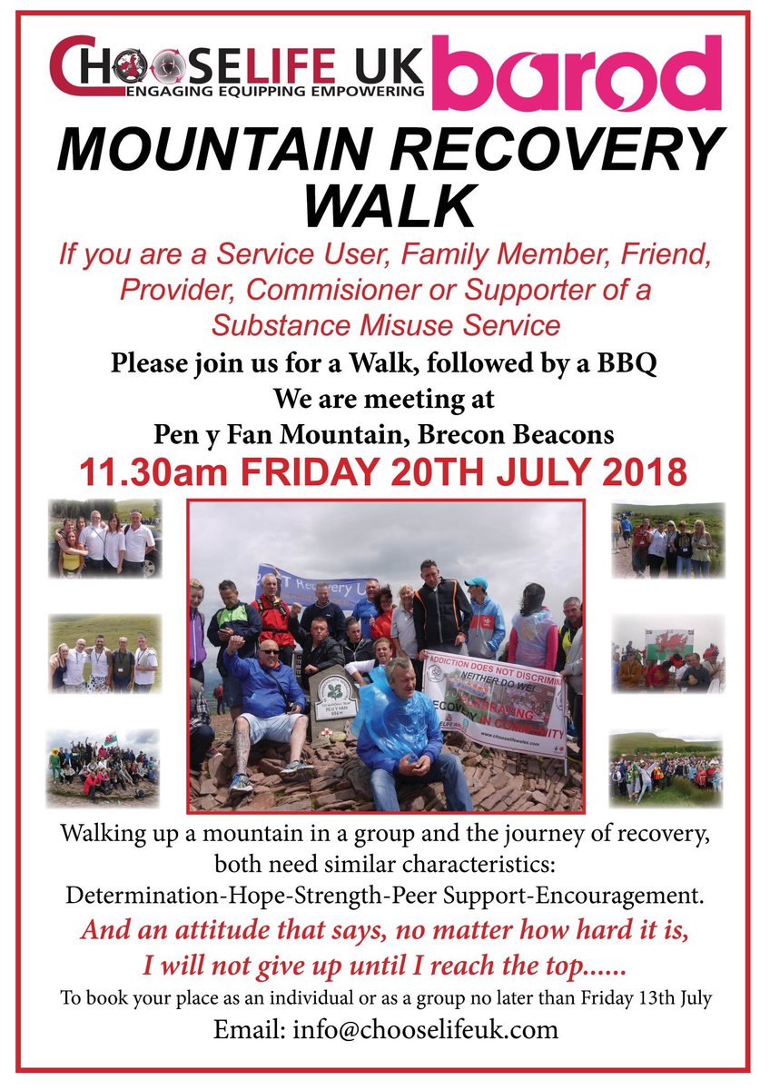 PastWales's tweet photo. #PastWales we are looking forward to the mountain recovery walk 2018! @chooselifewales #PeerSupport #RecoveryWalk2018 https://t.co/DHT4JFgCy0