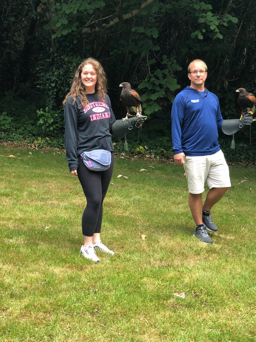 cwitkemper's tweet photo. Day 9: Cong (Ashford Castle) - learned about the wonderful sport of Falconry. We walked Harris Hawks around the ground for an hour. Such an amazing experience with the birds of prey. Check us out @ISU_CGE #STATEabroad #Moretoblue #SPMIreland2018 https://t.co/z2b0wjHOhL