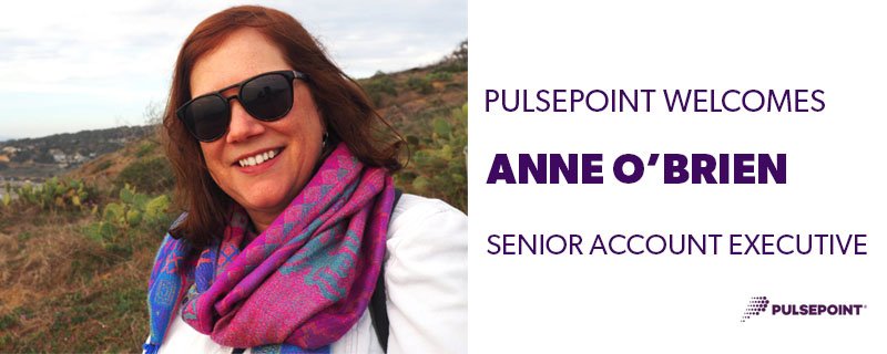 PulsePointBuzz's tweet photo. Welcome Anne O’Brien to PulsePoint! Check out our interview with Anne about where she was before PulsePoint and what she’s looking forward to here. (PC: Alex Zuckerman) https://t.co/qjS8BcV5lc https://t.co/Y2rT8cF1kQ