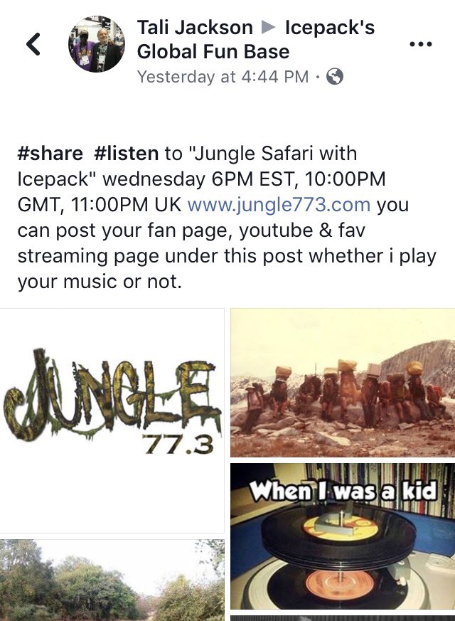 Jungle773's tweet photo. Every Wednesday on @Jungle773 at 6pm EST is “Jungle Safari” with @icepack9999 https://t.co/LJCSK0MNlH https://t.co/Pg4H8st8PJ