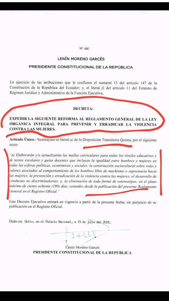 @Lenin Esperamos esta correccion no incorpore #ideologiaDeGenero . En Valores #AMisHijosLosEducoYo . Nacemos Hombre o Mujer. #DefiendeATusHijos .