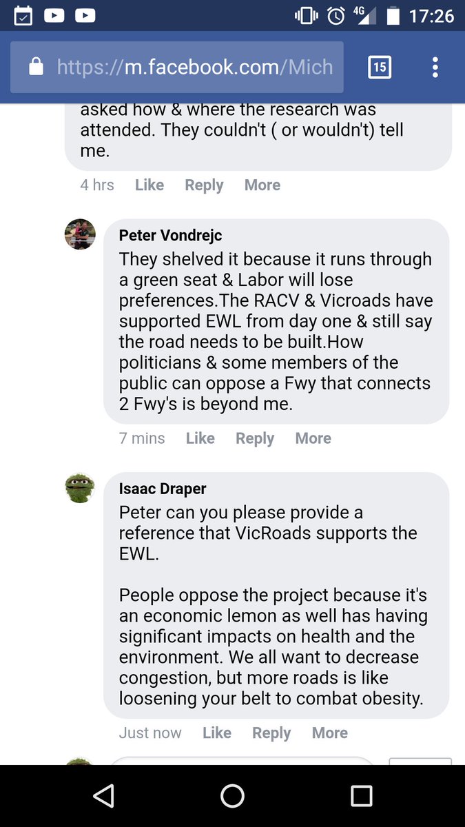kierans777's tweet photo. .More sanitizing by @MichaelSukkarMP of his FB page again. What's wrong with a bit of debate? When will his #ewlink propoganda be challenged openly?

@adamlcarey @Raf_Epstein @PatsKarvelas @CommutersCount

#auspol #getonboard #vicpol #commuterscount https://t.co/FIuDiqND47