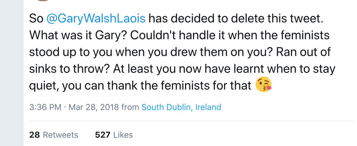 lepbeard's tweet photo. So @GaryWalshLaois #blocked me for retweeting his tweet about #IBelieveHer #PaddyJackson #StuartOlding #BlaneMcIlroy #RoryHarrison #IRFU @UlsterRugby @IrishRugby #acquittedtherugbyrapetrial @mwhire @CLGLaois have yet to respond... https://t.co/McsPbp3SEM