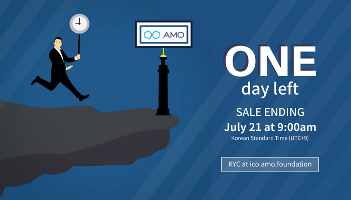 amoblockchain's tweet photo. The 24-hour countdown is ON!
Hurry if you'd like to contribute!
π Sales Guide: https://t.co/FapT0e8qLa
π KYC Registration: https://t.co/hvnHAaPlxl
#AMO #blockchain #ICO #tokensale #crowdsale #AMOBlockchain https://t.co/K5aQzorKfC