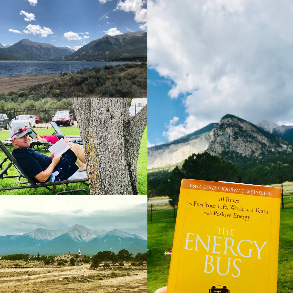 rohawksoftball's tweet photo. Getting ready for a new softball season with @EnergyBusSchool! Reading with a view in Buena Vista, Colorado. #HawkSummer2018 @redoakisd @roisdathletics https://t.co/Mma7YJBraq