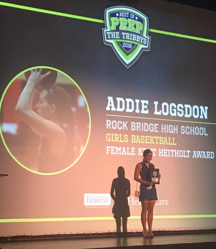RockBridgeGBK's tweet photo. Tribby awards are piling up! Congrats @AddieLogsdon Kent Heitholt Award Winner! #tribbys https://t.co/f200Lu8QtU