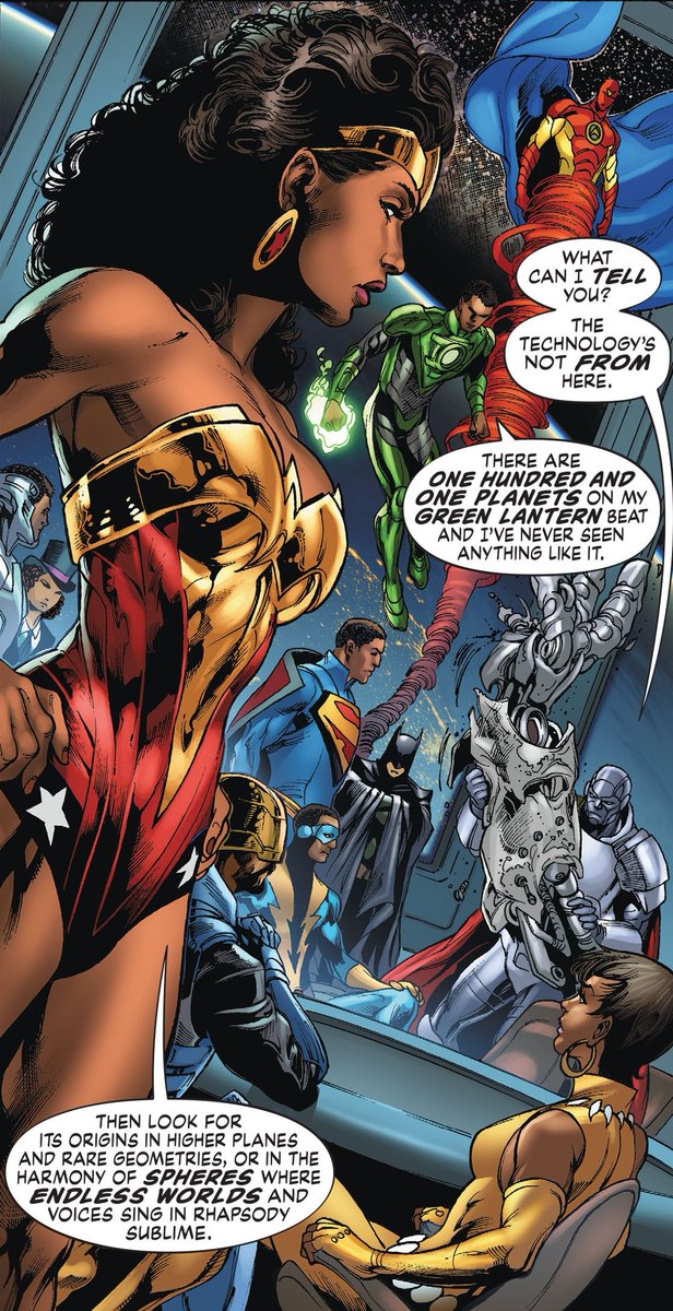 This version of Nubia later reappears as a member of her Earth's Justice League, with her Earth officially revealed as Earth-23 in the new Multiverse. Her adventures take her around the world in order to protect justice, liberty and equality.