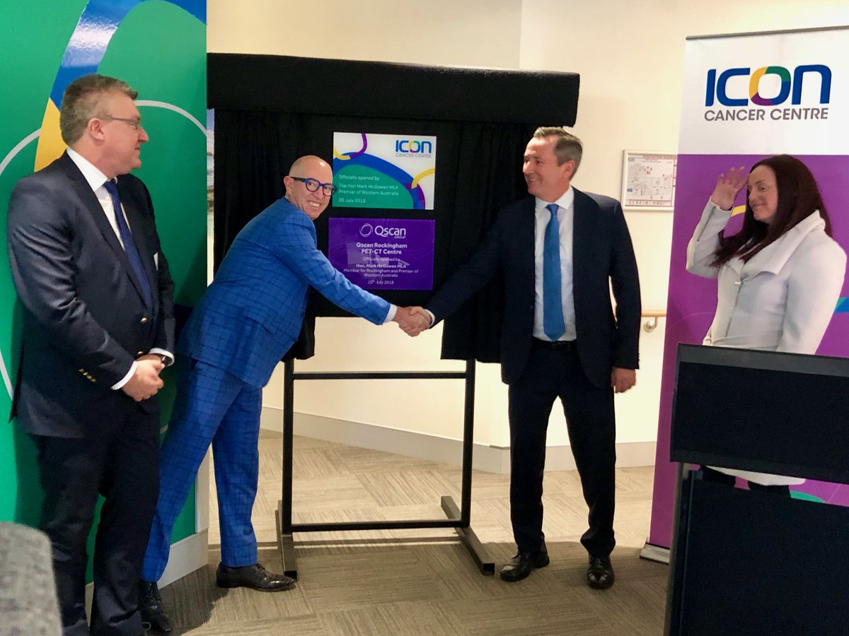Icon Group (@icongroupglobal) on Twitter photo WA Premier <a href="/MarkMcGowanMP/">Mark McGowan</a> officially opened the new Icon Cancer Centre in Rockingham delivering all aspects of cancer treatment from chemotherapy, treatment for blood disorders & radiation therapy to the local community, as well as PET-CT services delivered by @QscanRadiology WA Premier <a href="/MarkMcGowanMP/">Mark McGowan</a> officially opened the new Icon Cancer Centre in Rockingham delivering all aspects of cancer treatment from chemotherapy, treatment for blood disorders & radiation therapy to the local community, as well as PET-CT services delivered by @QscanRadiology