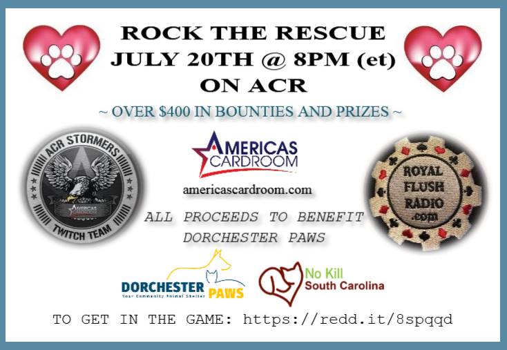 Lets All Please Get Behind @RockTheRescueSC
&amp; <a href="/RoyalFlushRadio/">Royal Flush Radio</a> Charity Event Friday Night 
Help Support Dorchester Paws Animal Centre
&amp; The Great Work They Do There -Thank You
