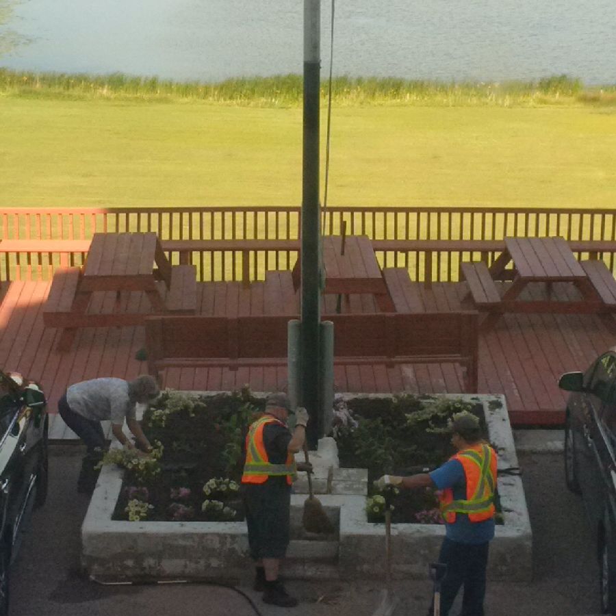 bonnefoy_robert's tweet photo. Looked out my window this morning and saw one of our Mgrs teaching inmates to plant flowers around the flagpole. She picked up the flowers and did this on her own time without being asked. Great example of the amazing staff we have! Thanks so much for caring Sandy! @CSC_SCC_en https://t.co/mzOnW5NUmJ