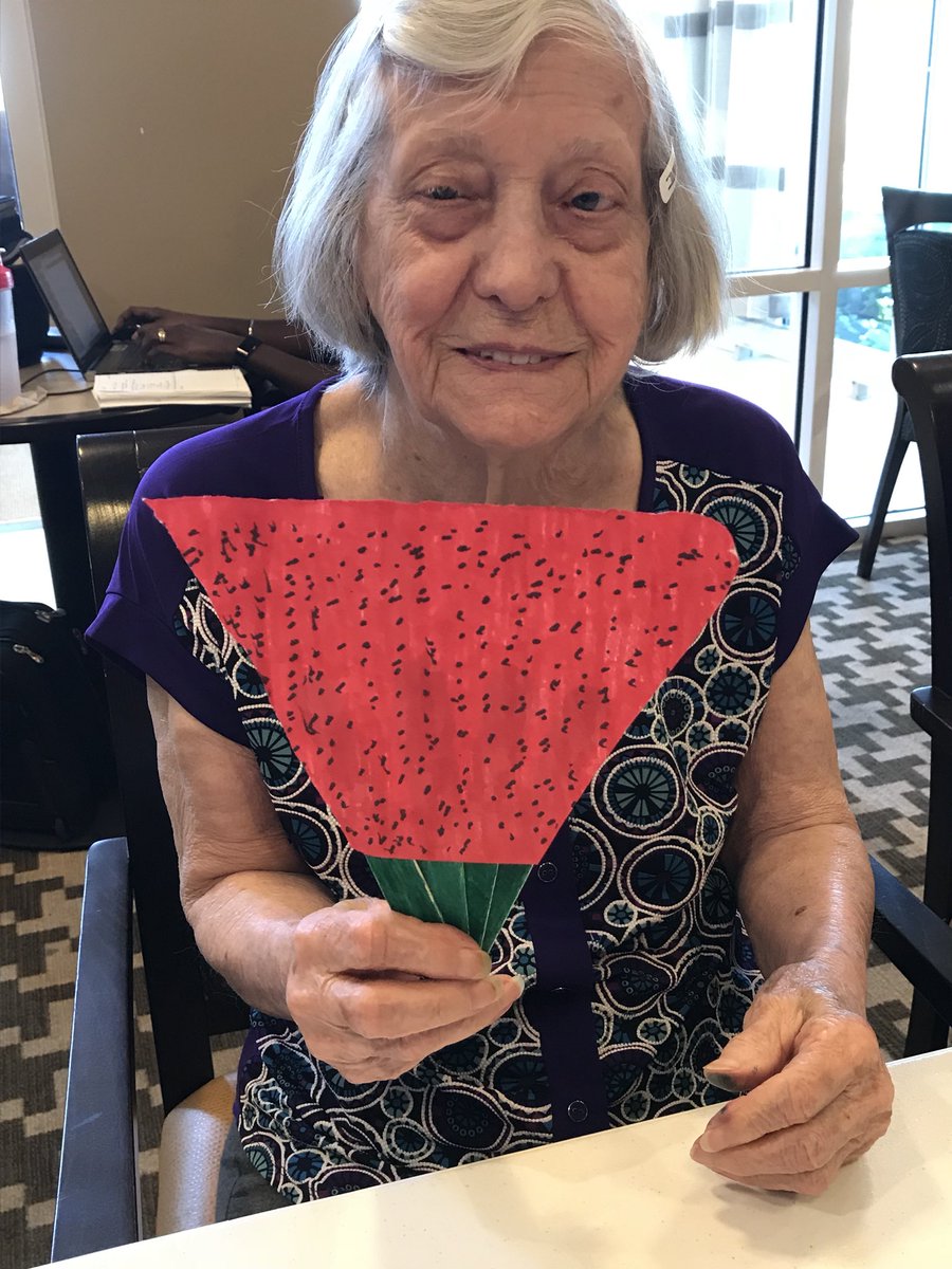 ClearvistaLake's tweet photo. Beating the summer heat with DIY Fruit Fans! π Look how cute! #Watermelon #FruitFan @TrilogyLiving https://t.co/n0NY0FkYJI