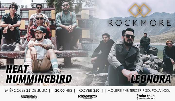 Rockola_rock's tweet photo. 25 de Julio 2018 @heathummingbird y @leonorabandmx en #RockMore a las 20hrs
Cover: $50

#HeatHummingbird #Leonora  #HeatNation #Conciertos #ConciertosMexico https://t.co/baiQUcYWW0