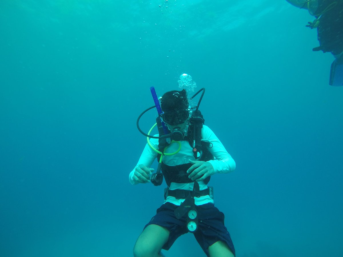 QMGSBiology's tweet photo. Group pic of diving group 5. Also, some fish ID. https://t.co/tiI9nVUE0q