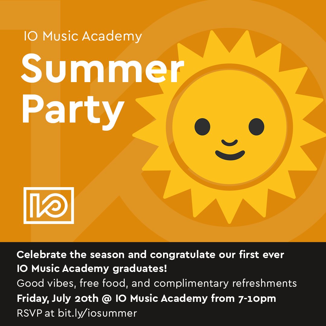 6AMGroup's tweet photo. Join us at @IOMusicAcademy this Friday, as their students and teachers kick off their Summer Break with their first annual Summer Party! #musicschool #productionlessons
Free food and refreshments will be available!
Fri, 07/20 7PM-10PM ๐๐๐
RSVP below:
https://t.co/hyBtb6E0YA https://t.co/ps6YRTl8wY
