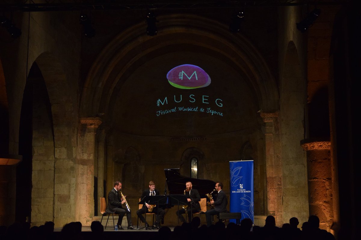 donjuanborbon's tweet photo. El sonido de @QuatuorYendo inundó ayer cada rincón de los cimientos de San Juan de los Caballeros y consiguieron calar bien  hondo también en un público entregado a sus ritmos. ¡Gracias! https://t.co/qTkcbYFVXu #MUSEG2018 https://t.co/KlG6Yz4arQ