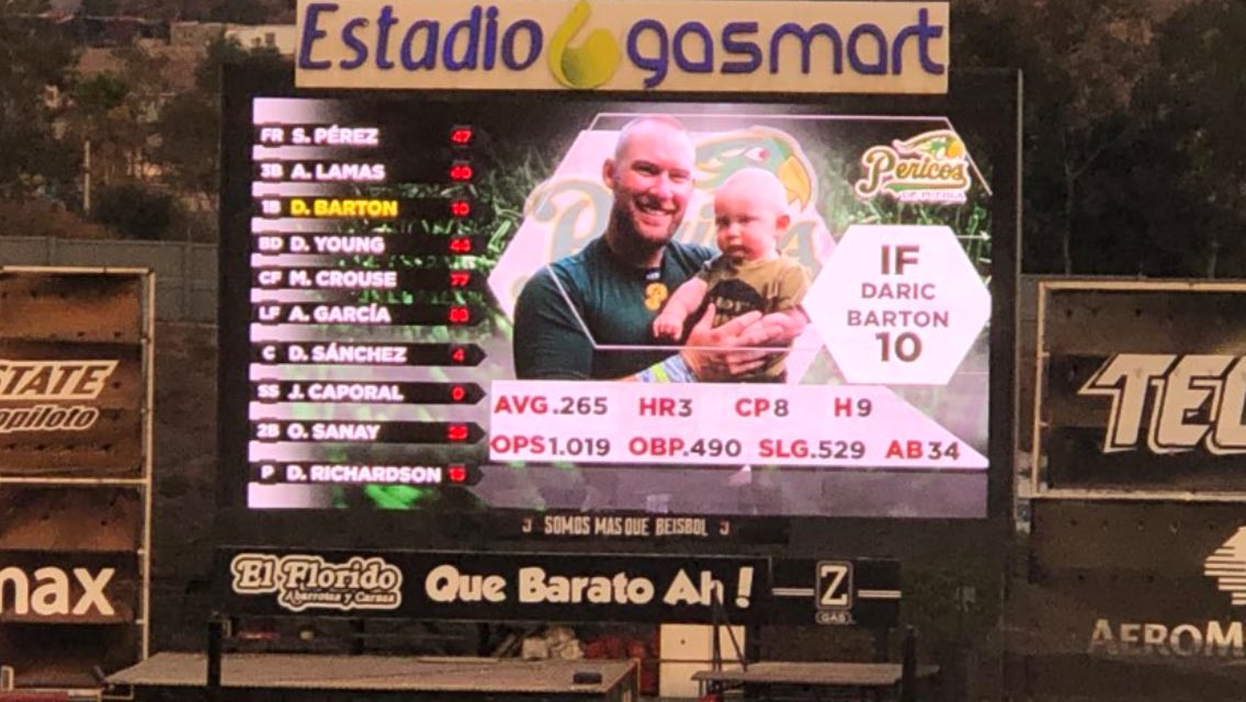 EVT_News's tweet photo. Daric Barton Interview: “I’d like to play long enough for my son to come out and remember watching me play” @FranciscoEfV @TorosDeTijuana https://t.co/uVI8MwIjjU https://t.co/SV3yPwVAAv