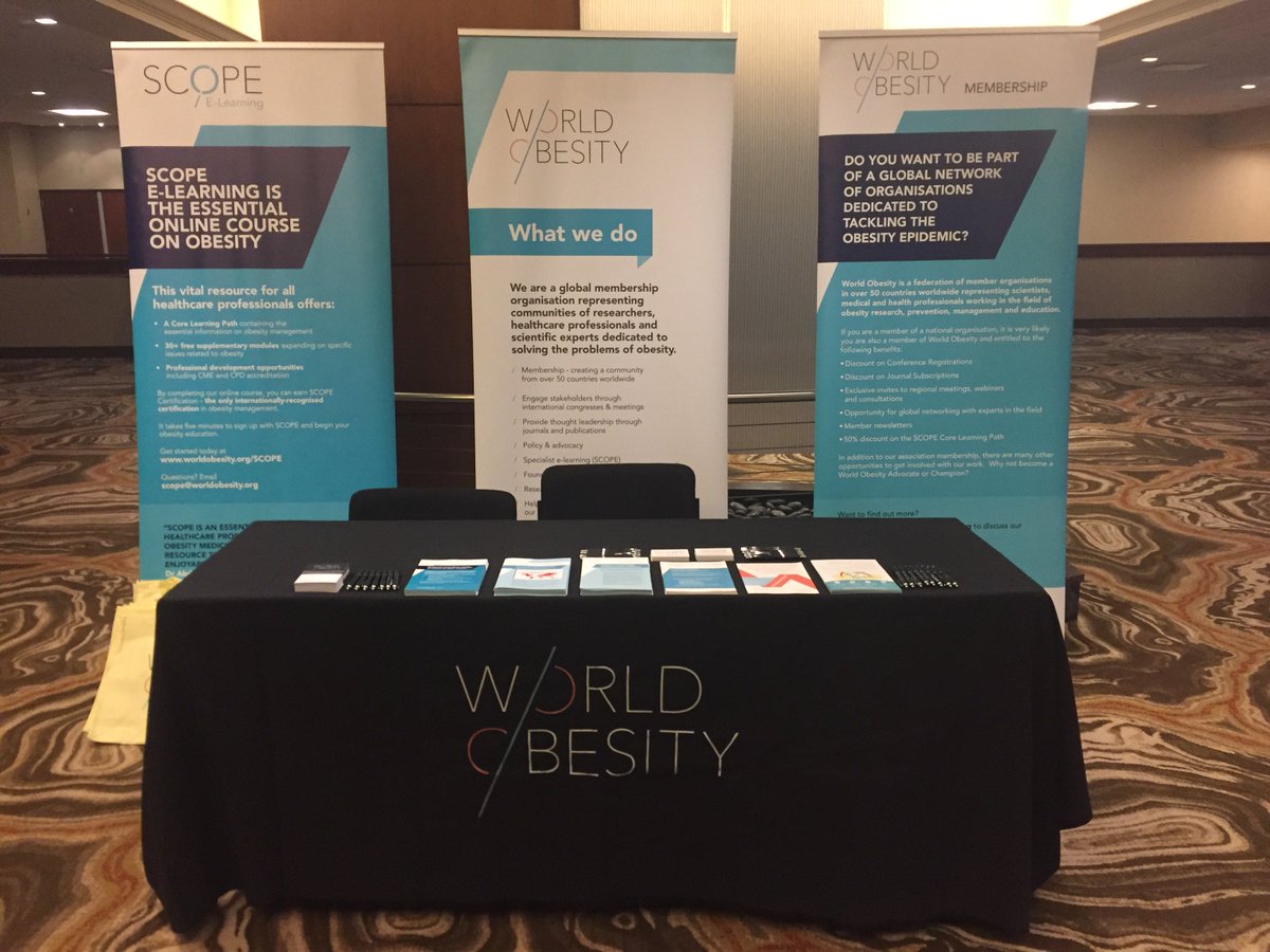 WorldObesity's tweet photo. Attending #YWM2018? Visit our booth at tonight's welcome reception to find out about World Obesity's work and receive a discount on the @SCOPEObesity #CoreLearningPath - exclusive to Your Weight Matters delegates! @YWMOAC @ObesityAction https://t.co/04nZuVKrer