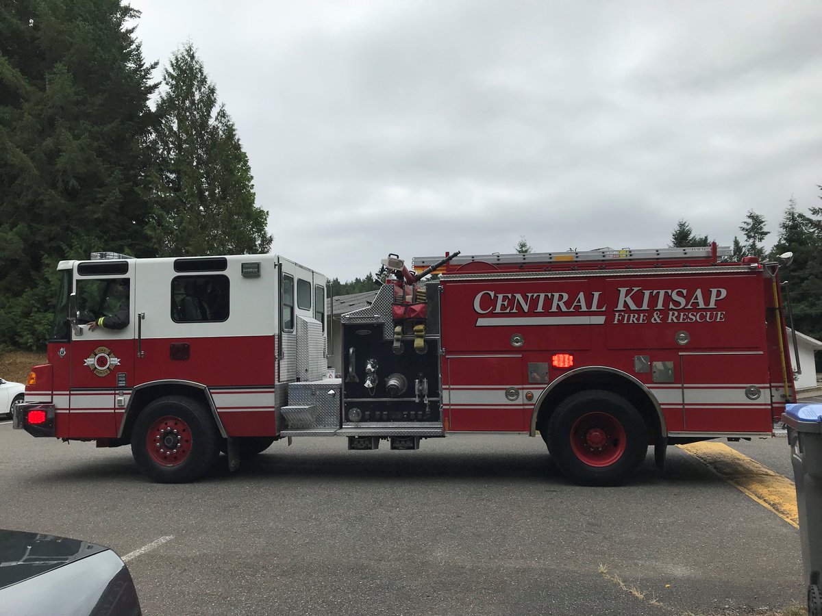 hollyridgeorg's tweet photo. In collaboration with Central Kitsap Fire &amp; Rescue we conducted a fire drill.  We have an augmented evacuation plan and a new evacuation station recommended by CKFR. During the drill CKFR connected to a nearby fire hydrant, tested their hoses and did a 360 search of the building. https://t.co/ODIhGE6Kyo