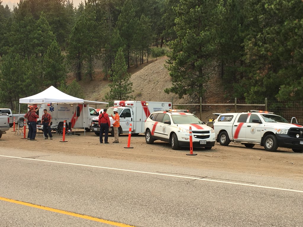 BC_EHS's tweet photo. Our BCEHS paramedics are out supporting BC Wildfire operations on Mt Eneas south of Peachland.

Wildfires have sparked a number of evacuation orders and alerts in the province. Follow @EmergencyInfoBC and @BCGovFireInfo for the latest updates. https://t.co/nQKjWofM2W