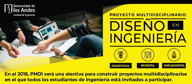 inguniandes's tweet photo. En el curso Proyecto Multidisciplinario de Diseño en Ingeniería #PDMI los estudiantes de todos los pregrados de Ingeniería trabajarán en equipo en un proyecto de impacto empresarial o social 💁♀️🙋♂️💡 ¡Cupos limitados! Inscríbete escribiendo a ma.nunez31@uniandes.edu.co 📧 https://t.co/BGj9dD8uOx