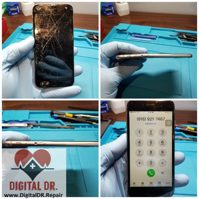 DigitalDR916's tweet photo. Dropped from a Ferris Wheel and completely non-responsive, INSERT The DR here, BAAAAAAM FIXED. #statefair #apple #iphone #brokenscreen #bentframe #brokenphone #nextdoor #takingcareofcusotmers #eastsac #DigitalDR916 https://t.co/lGjBIltl1E
