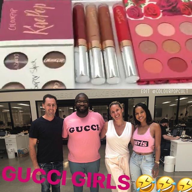 colourpopcult's tweet image. Look who’s doing a little visit by @colourpopcosmetics HQ!?! Little goddess known as @karrueche !!!!!! Her collab is my favorite palette (Kathleen’s is next, Shaylas third). So I’m excited!! She showed her old collab goodies: #kaepop and #femrosa so it c… ift.tt/2NrAaCk