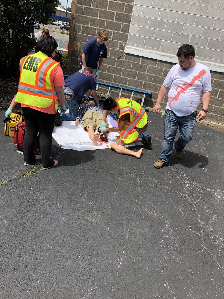 NateGorm91's tweet photo. Taking initial EMT Training the the next level! Yes, that’s a chainsaw. #RealitiveDisbelief meets #ExceedingTheChallenge.
@OSFHealthCare @LesMennenga @GaumardInFocus @i_simulate @laura_mon2 @kurtbmd https://t.co/hzMNJxlXkQ
