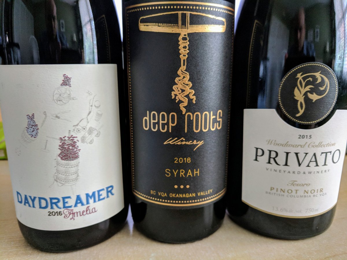 Mid-day #BCwine shopping yields <a href="/WineAlign/">WineAlign</a> Platinum &amp; Gold from <a href="/SwirlWineStore/">Swirl Wine Store</a> - small lots from <a href="/Daydreamerwines/">Daydreamerwines</a> <a href="/DeepRootsWine/">Deep Roots Winery</a> <a href="/Privatowine/">Privato Winery</a>