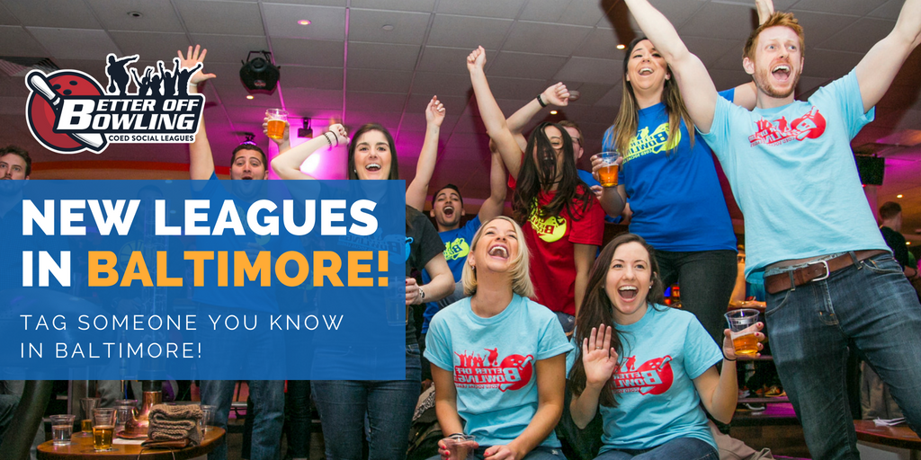 BetterOffBowlin's tweet photo. #Baltimore - we're coming for ya! New Leagues launched. Check em out here https://t.co/JOZJqOhHkI #BetterOffBowling #SocialSports https://t.co/08PkW4W9yu