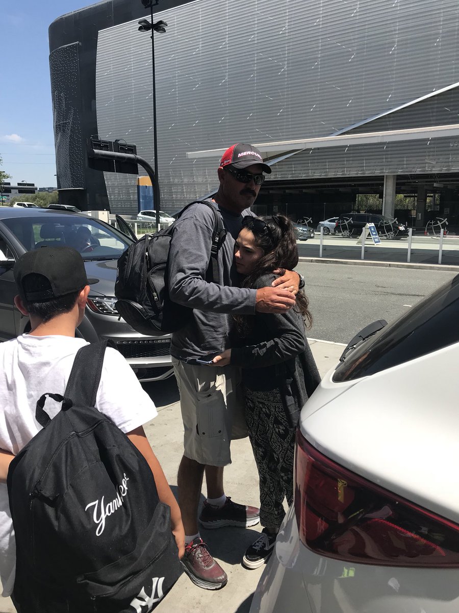 TeamLintner's tweet photo. Big kids helping get us safely to the airport this morning. Thank you Allese &amp; JC❤️ They must have known we were coming #delayed &amp; #gatechange just for us 😕 Finally time to board. #tacklewarehouse #mercurymarine #aftcofreshwater https://t.co/VALly3VIZI