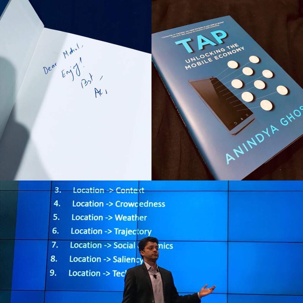 Thank you @aghose for a truly inspiring talk about unlocking the mobile economy and the importance of context while collecting data. Really excited to read my signed copy of Tap #MBSAnalytics #MobileEconomy #BigData #ArtificialIntelligence #nystern
