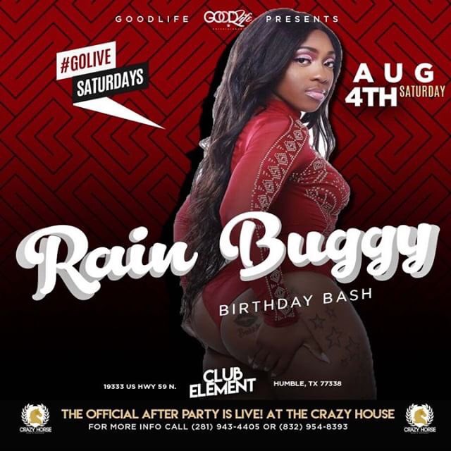 rainbuggy_'s tweet photo. #RainBuggy Birthday Celebration 🎂, Aug 4th at Club Element #GoLiveSaturdays For Sections / Bottles Send DM #HoustonNightlife #GoodlifeEnt https://t.co/T1cQB0R5Or
