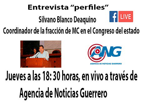 silvanoblancod's tweet photo. Amigos los invitó a que me acompañen en la entrevista a través de la plataforma de Agencia de Noticias Guerrero. https://t.co/gmNNW0ils6