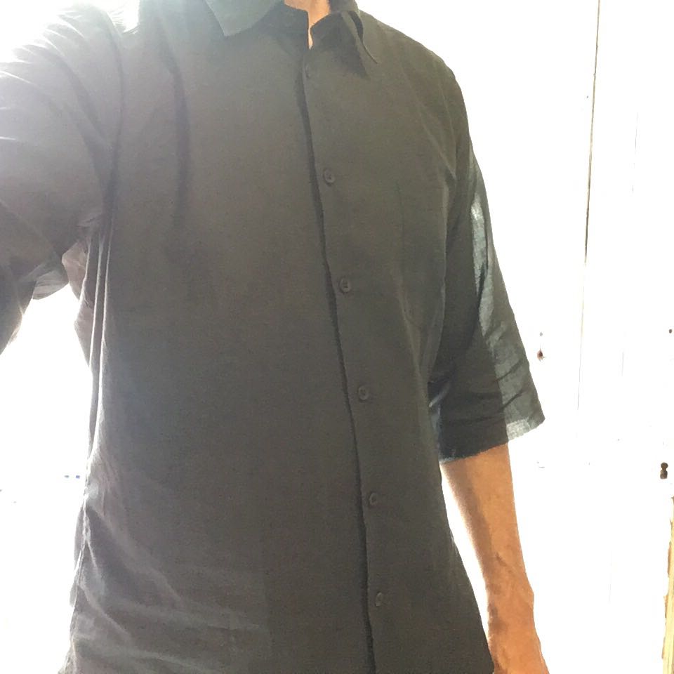 No short, no long, middle-sleeved: big solution! #blackshirt #nu02