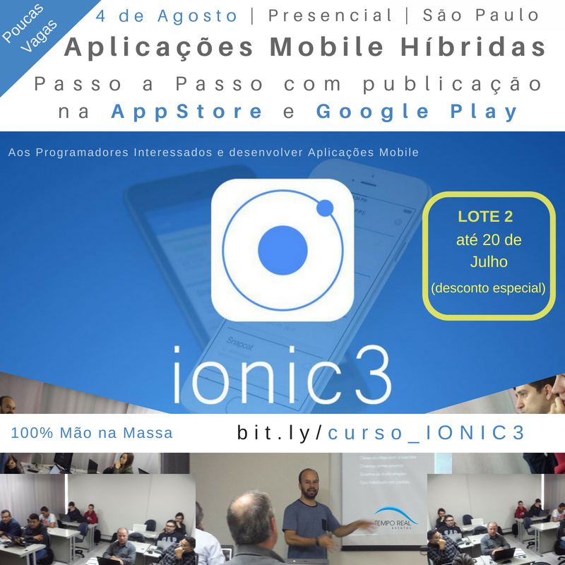 code_squad's tweet photo. Participe da Próxima edição do treinamento #IONIC 3
https://t.co/V9GcLQog0s https://t.co/cKjPreAUtS