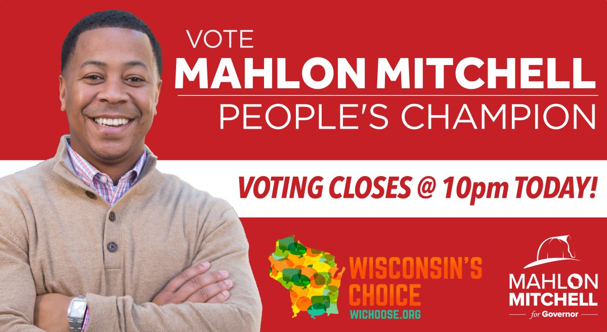 MahlonMitchell's tweet photo. Team Mitchell!
We're in the home stretch and I need your help! Share this photo, encourage your friends, family and neighbors to vote tonight before 10pm.
Let's win this! #TogetherWeRise #WiChoose https://t.co/bGBrWZB8O4