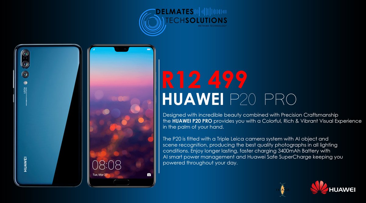Delmatestechso1's tweet photo. Get your hands on the new #HuaweiP20Pro We deliver for free! #Huawei #delmatesTechSolutions https://t.co/rjREbI6oKb