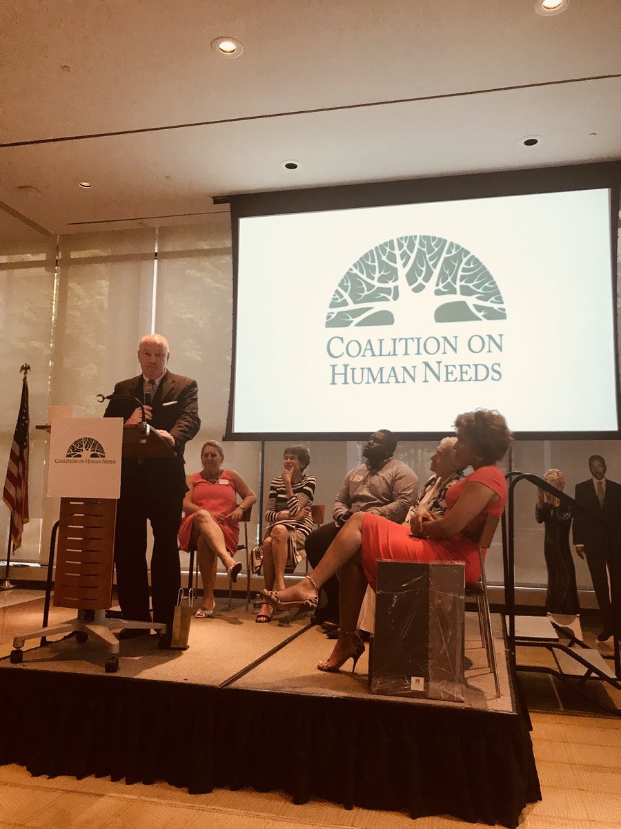 Congrats to @WVEAnews President Dale Lee who received the Coalition of Human Needs 2018 Human Needs Hero Award.  Dale graciously accepted on behalf of West VA educators.  <a href="/NEAToday/">NEA</a> was present to celebrate Dale and our #RedForEd movement.