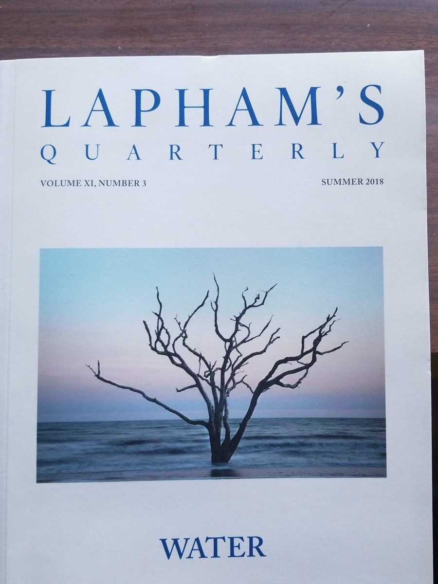 christintrainin's tweet photo. "To a desert culture, water is not only needed for life. It is life. It is the material thing nearest to God." In a desert, all waters are holy. #LaphamsQuarterly #DonovanHohn #Watermarks #GarryWills https://t.co/vMFJL669Sh
