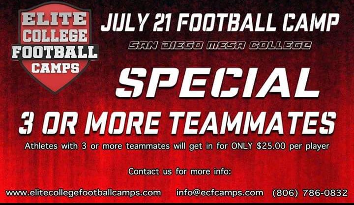 ecfcamps's tweet photo. SPECIAL for all campers! Class of 2019 (SENIORS) get in for $10. #BeElite #ComeToCompete https://t.co/JaBE8MYmdZ