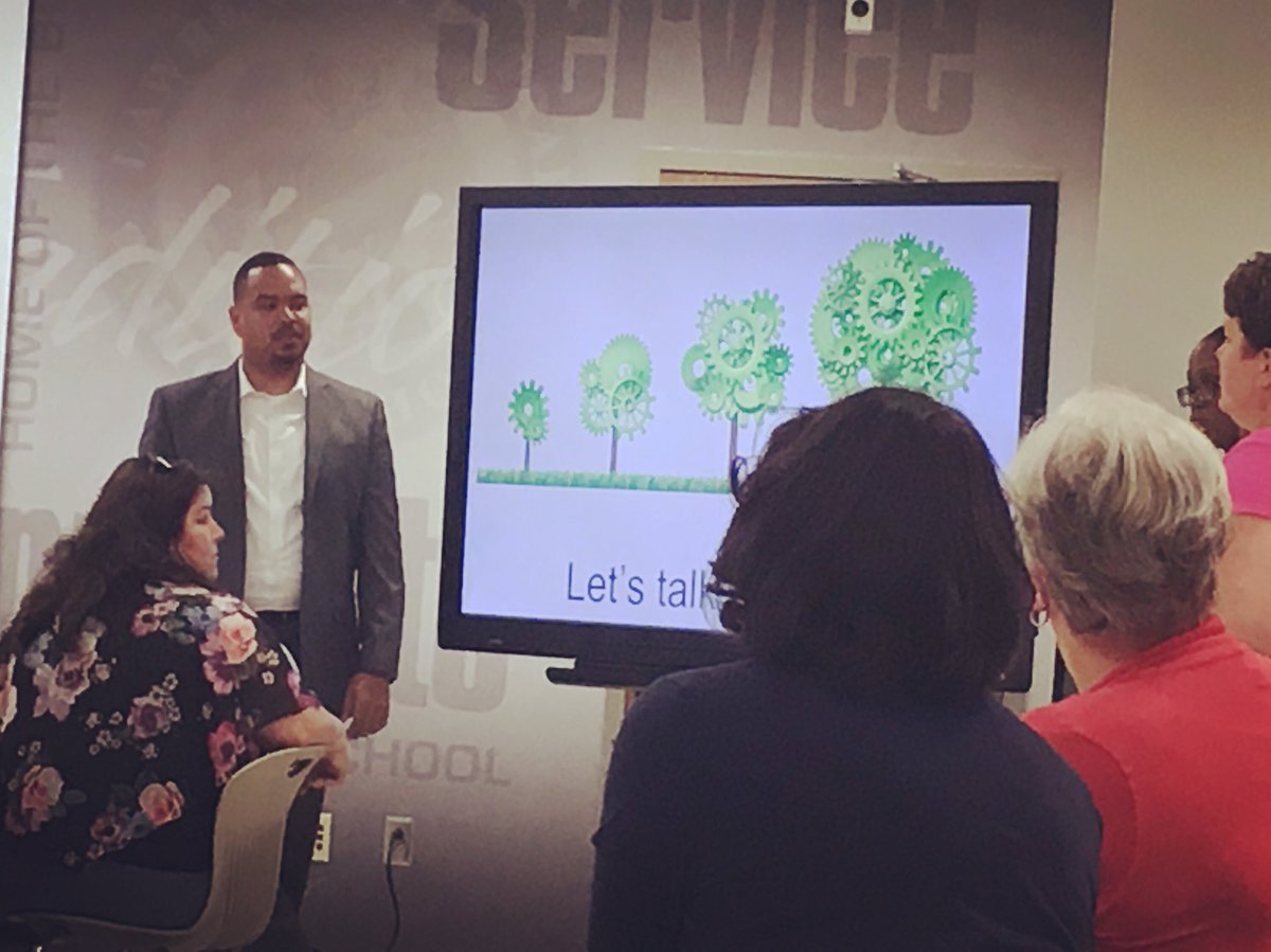 PrincipalBlythe's tweet photo. Today, my instructional leadership team and I had the pleasure and opportunity of sharing our journey of the 2017-2018. I’m fortunate to have the opportunity to lead an amazing school and it happens to be 1 of the 3 demonstration schools in our district. #SOAR2.0 #MECRocks https://t.co/4xN8v66fik
