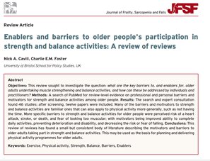 New article by @cavilln & @FosteratBristol some good advice for older adults and for practitioners delivering #StrengthTraining and #balancetraining to older people #agewell #liveindependently