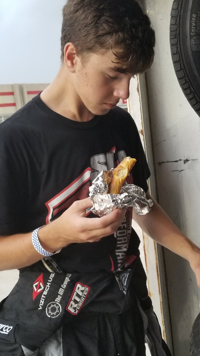 rafeslateracing's tweet photo. @RafeSlate enjoys a track pretzel @ @amsupdates @USLegendCars @legendsofga while the storm passes.
#tracksnack #thursdaythunder #Racing 
#SL8totheTop #VizitechUSA  #VirtualReality #VZT #Racing #iRacing #NASCAR
#Racing #racecar #elearning #VirtualReality #Simracing https://t.co/nGnu3t7lyf