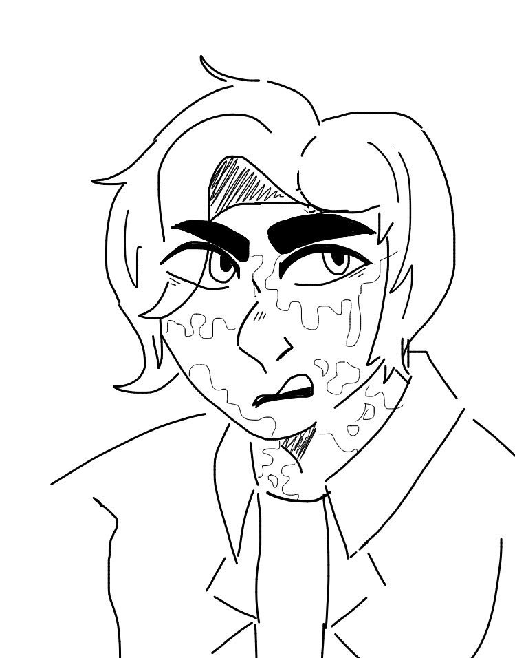 NeonProHero's tweet image. //doodle of a no good not nice very bad man