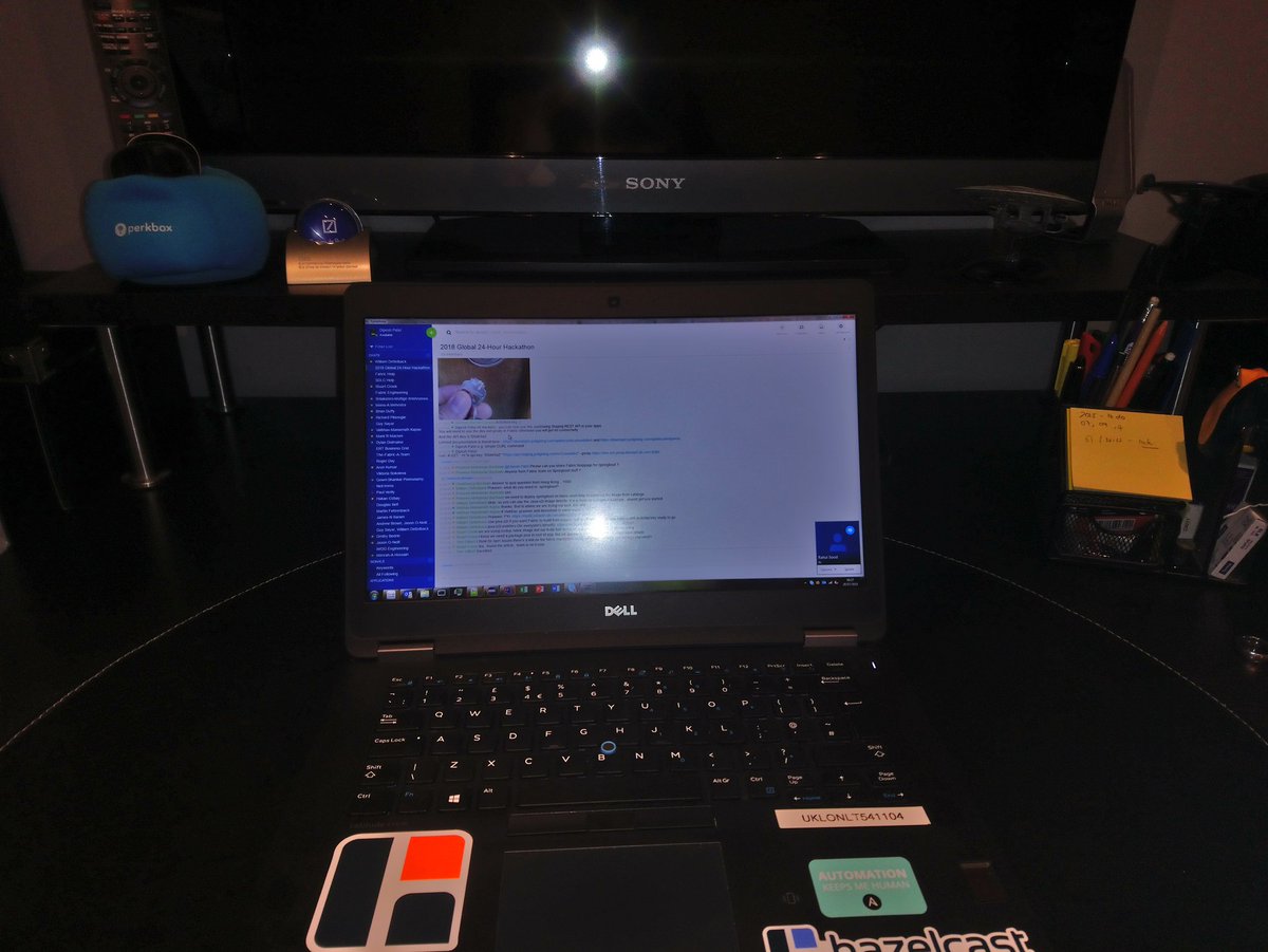 dips276's tweet image. #DBTechHackathon Fabric Support now available from the comfort of my home after 9 hours with 100 hackers. #tryingtostayawake #cantwakethewife